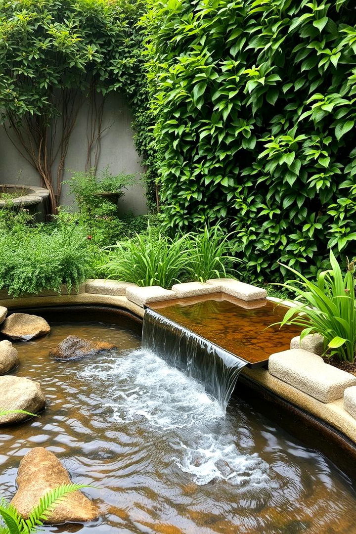 Integrated Water Feature Screens - 22 Garden Screening Ideas
