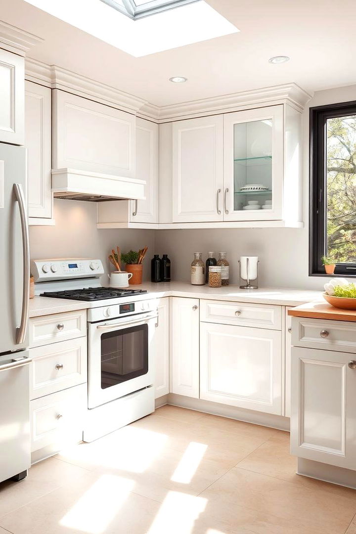 Integrated White Appliances for Seamless Design - 22 Kitchen With White Appliances Ideas