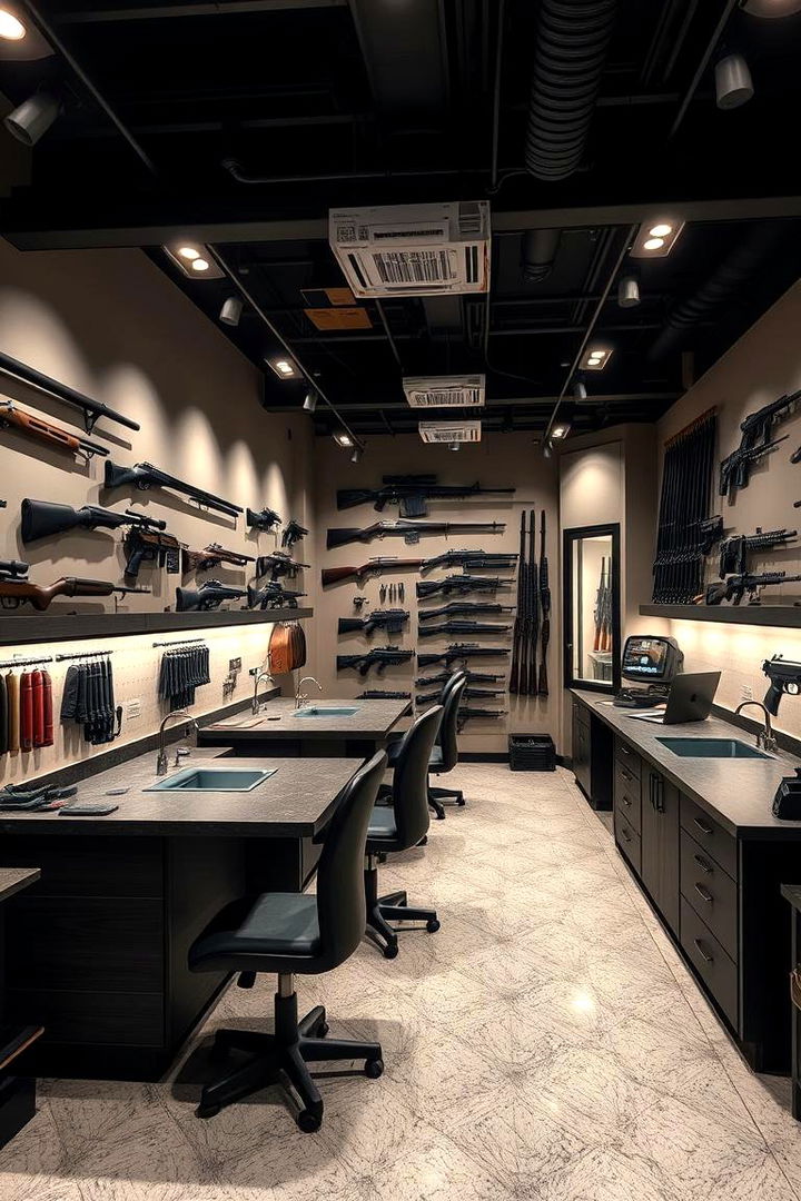 Integrated Work and Display Studio - 22 Gun Room Ideas