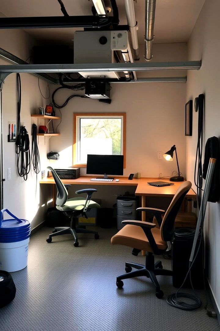 Integrated Workstation - 22 Garage Makeover Ideas