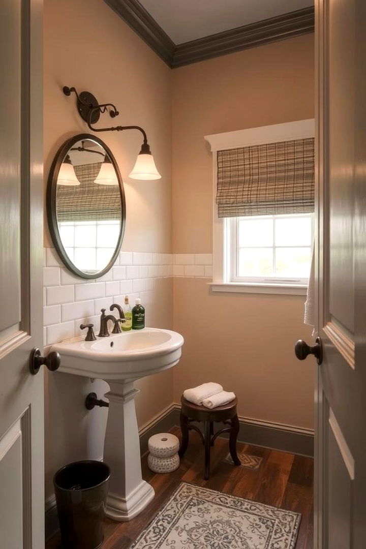 Integrating Antique Elements Seamlessly - 22 Eclectic Powder Room Ideas
