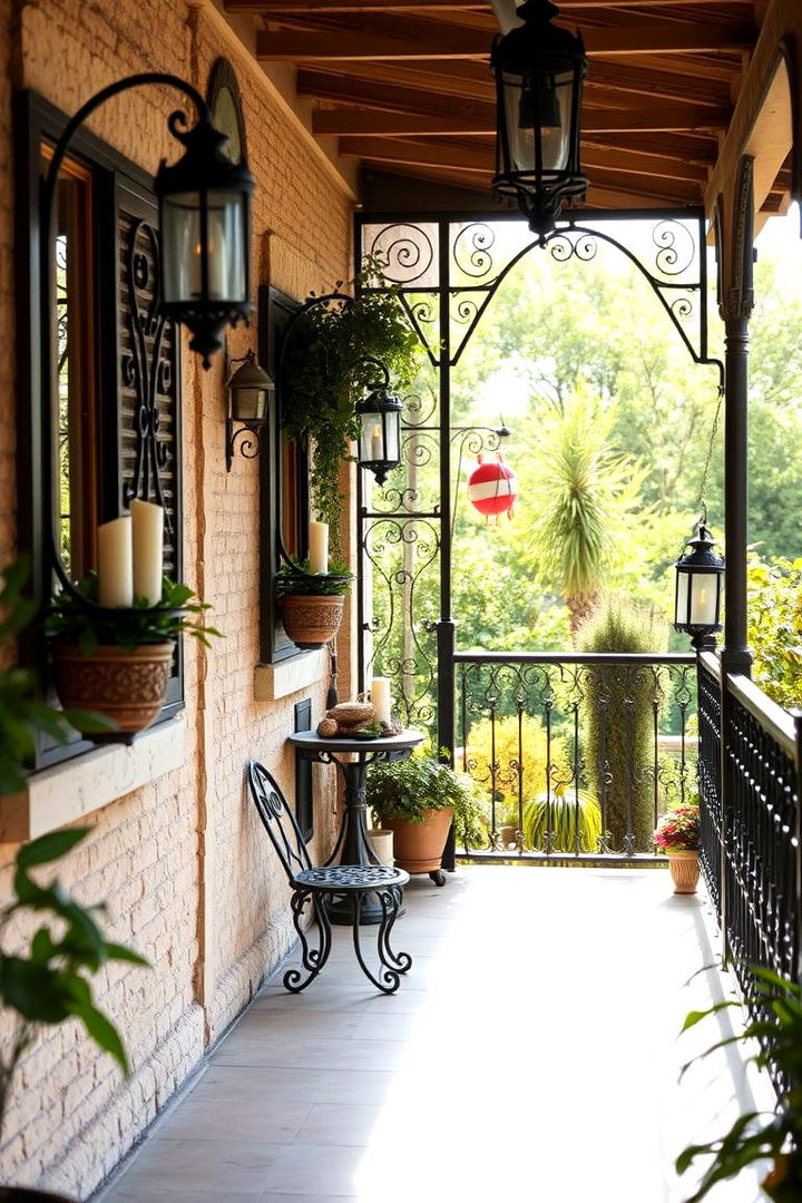 Integrating Charming Iron Accents - 22 Rustic Patio Ideas