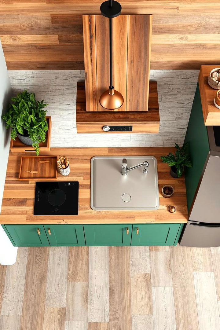 Integrating Eco Friendly Materials - 22 Green and Copper Kitchen Ideas
