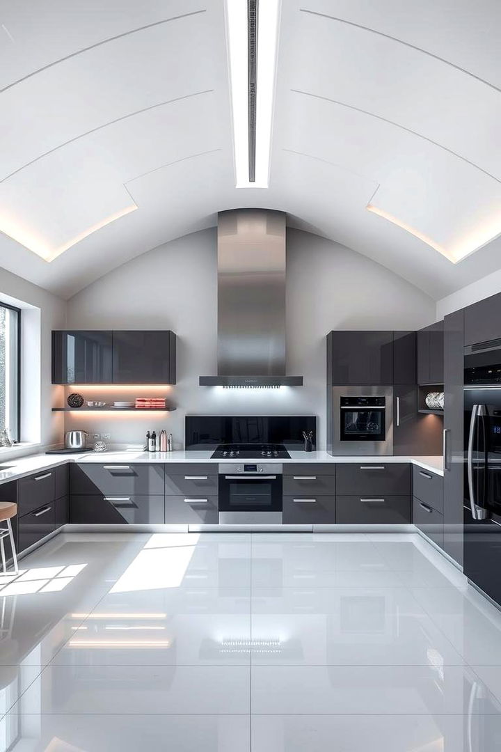 Integrating High End Appliances Seamlessly - 22 Vaulted Ceiling Kitchen Ideas