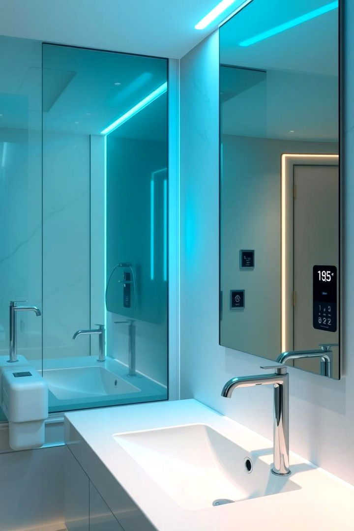 Integrating High Tech Bathroom Features - 22 Masculine Bathroom Ideas