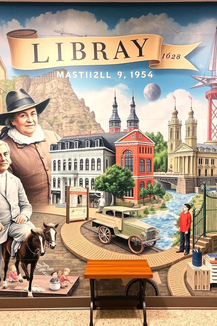 Integrating Local History - 22 Library Murals