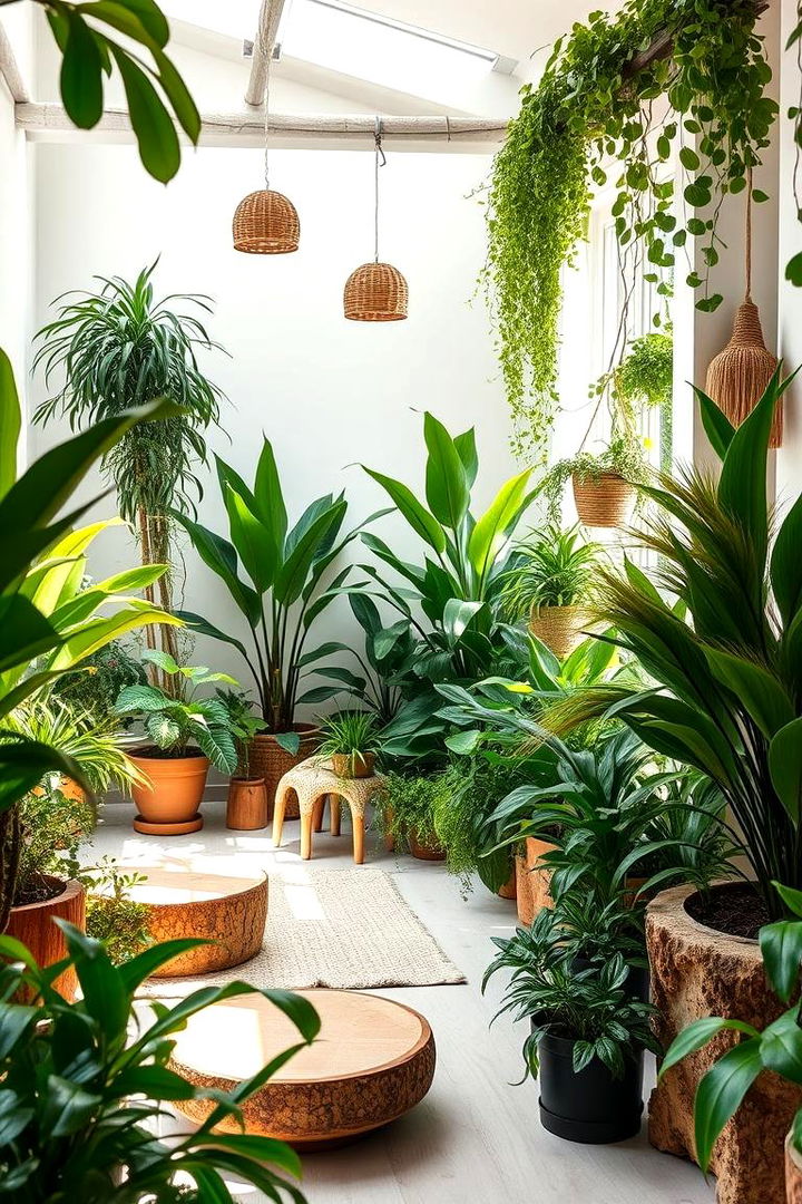 Integrating Lush Indoor Plants - 22 Primitive Living Room Ideas