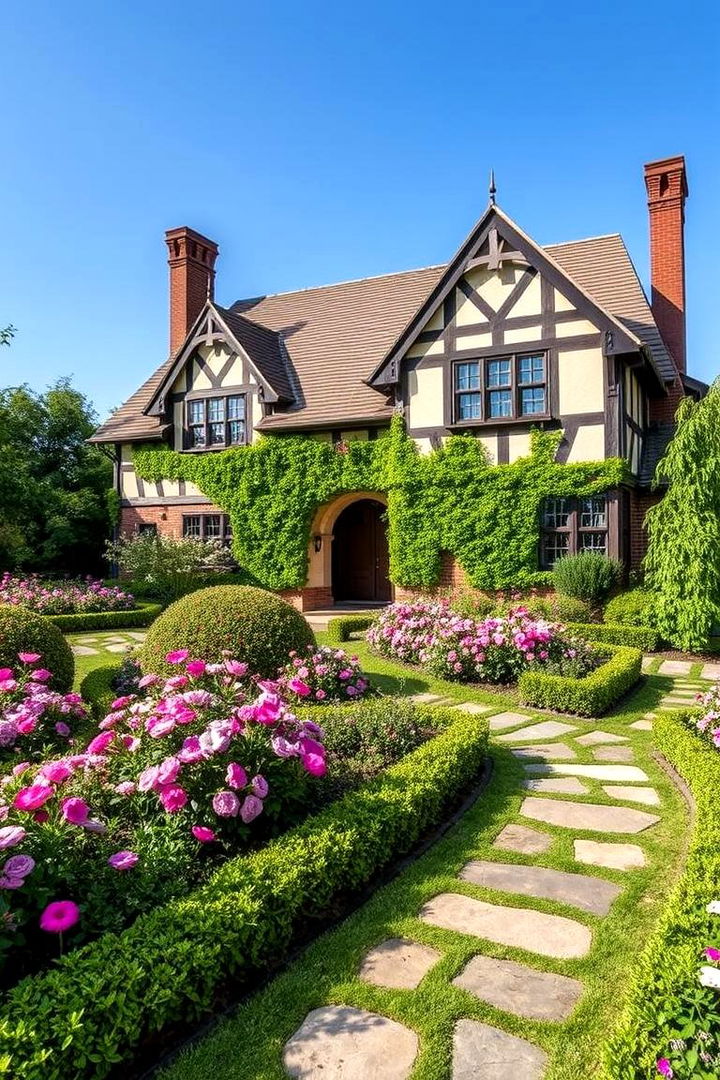 Integrating Lush Landscaping with Tudor Architecture - 22 Modern Tudor Exterior Inspiration