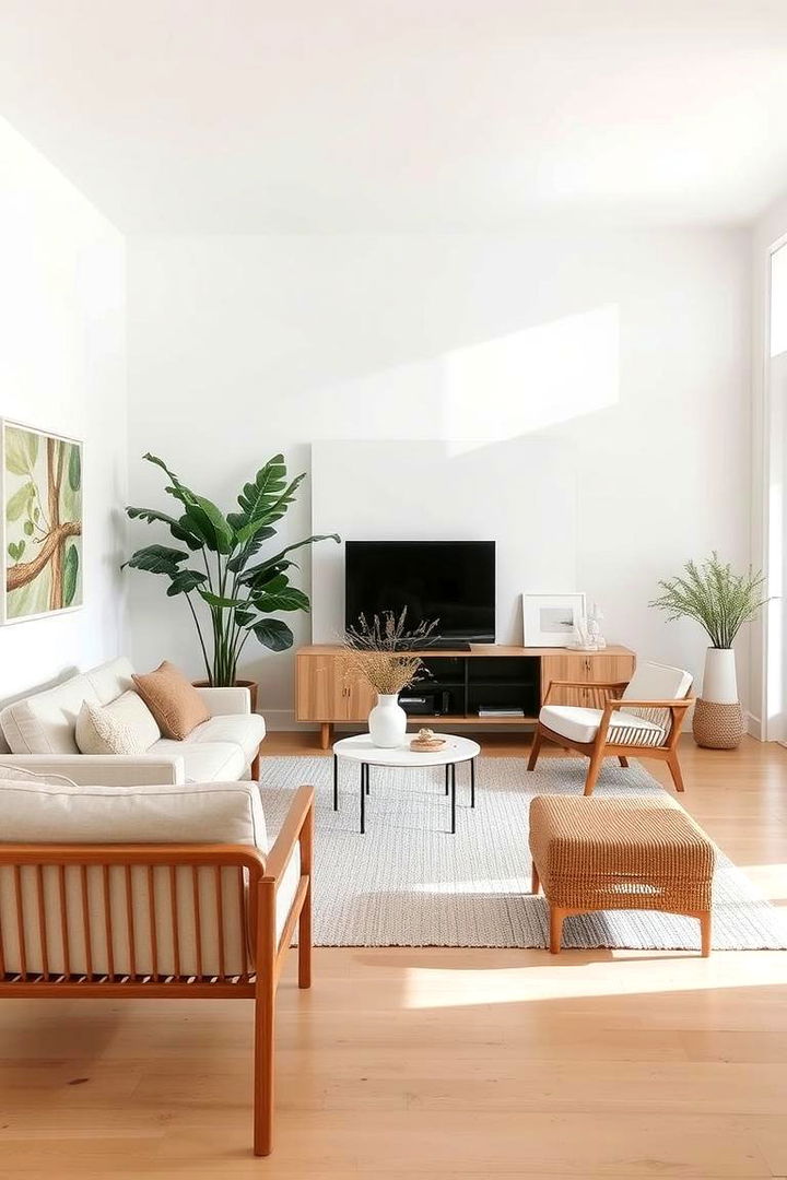 Integrating Minimalist Furniture - 22 Organic Modern Living Room Design Ideas