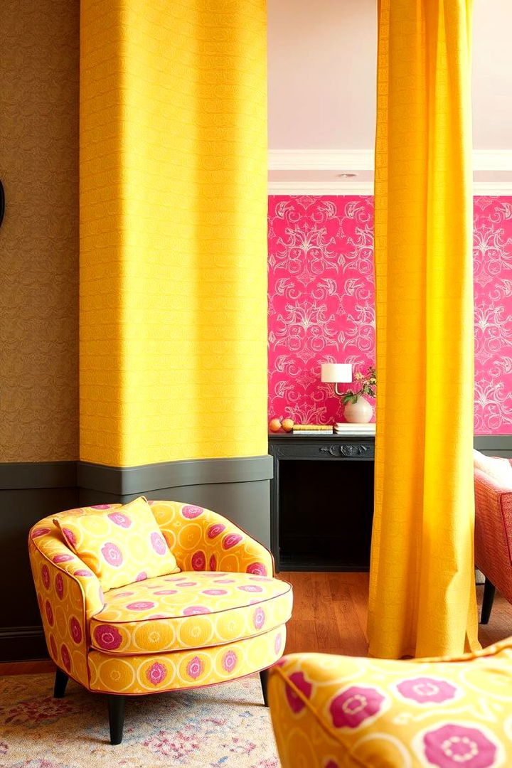 Integrating Patterns for Dynamic Visual Appeal - 22 How to Decorate With Yellow and Pink