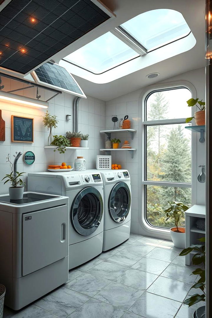 Integrating Renewable Energy Options - 22 Green Laundry Room Ideas