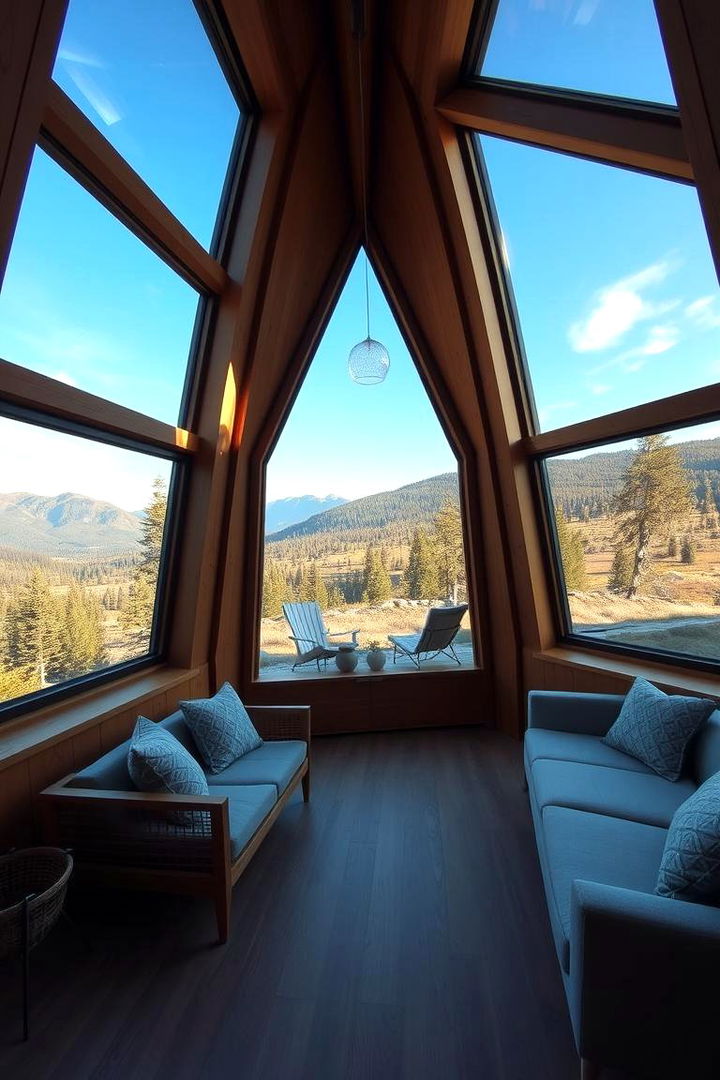 Integrating Serene Outdoor Views - 22 Log Cabin Interior Design Ideas