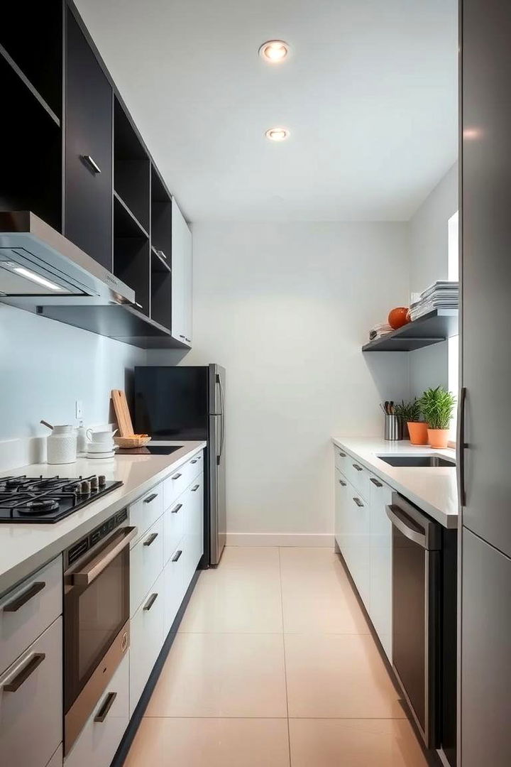 Integrating a Minimalist Approach - 22 Galley Kitchen Ideas