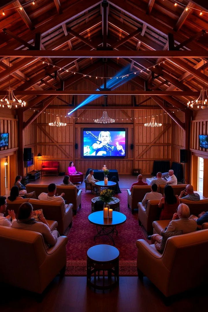 Integrating an Entertainment Area - 22 Pole Barn Interior Ideas