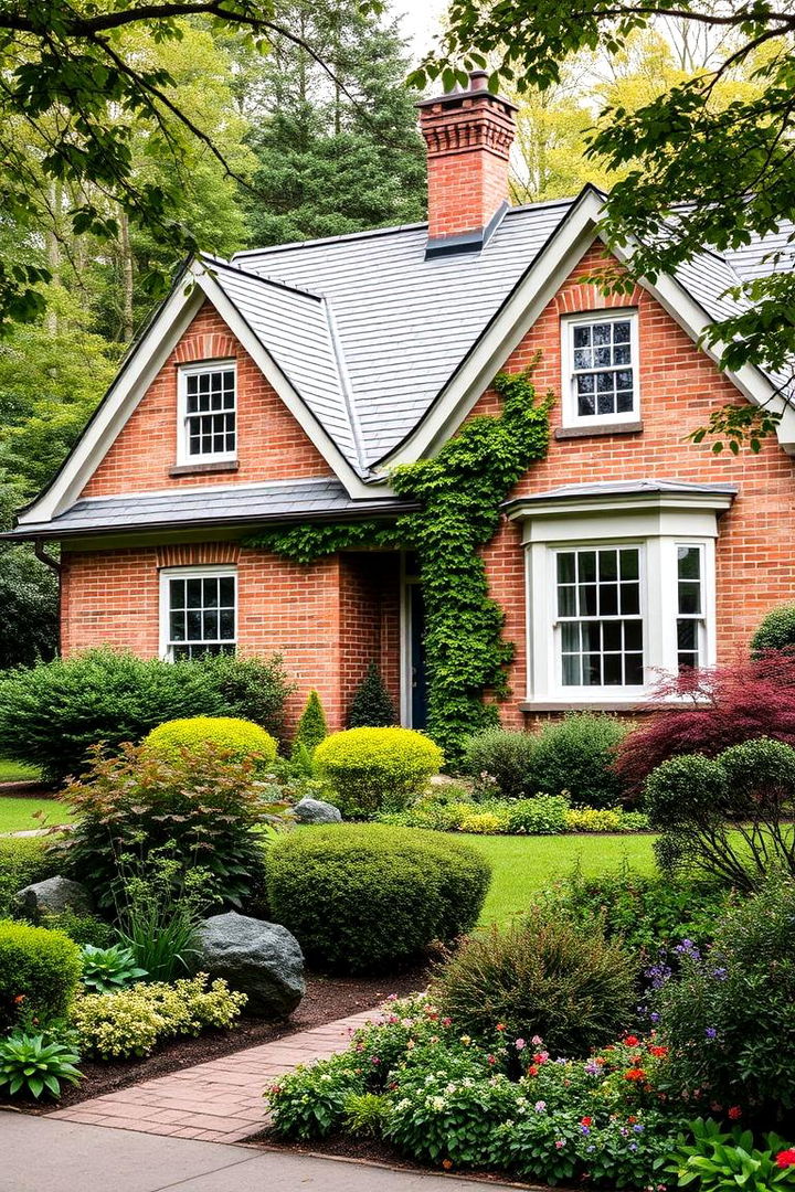 Integrating with Natural Landscaping - 22 Painted Brick Houses