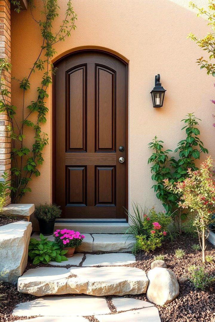 Integrating with Nature - 22 Brown House Front Door Colors