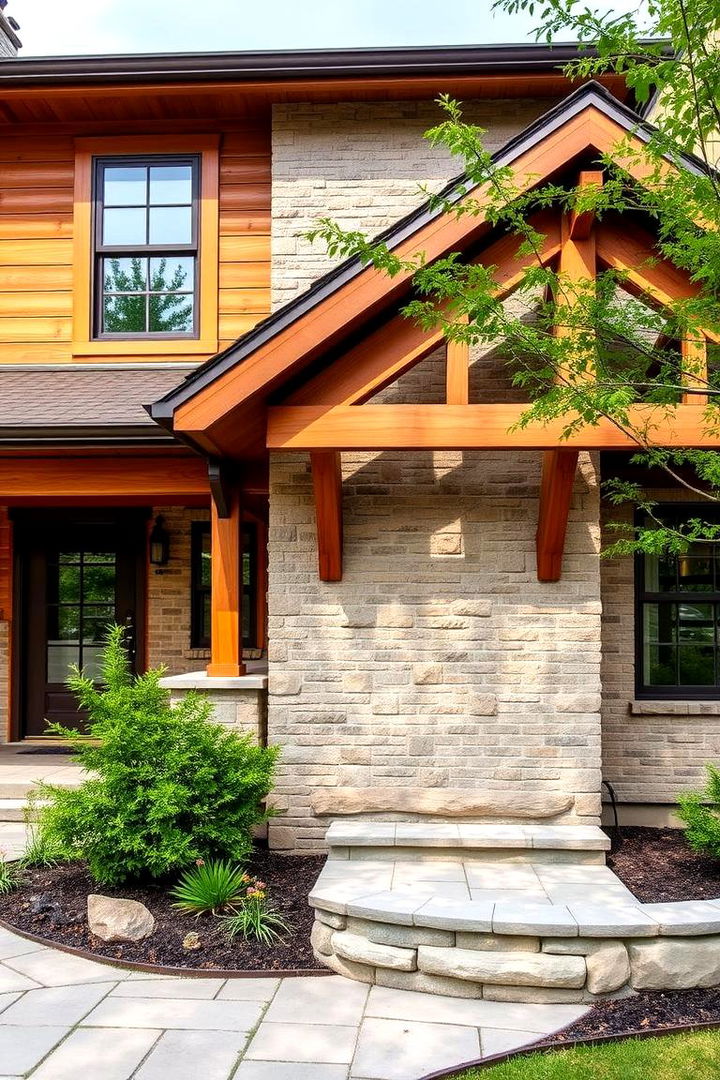 Integration with Natural Elements - 22 Sage Green Painted Brick House Ideas