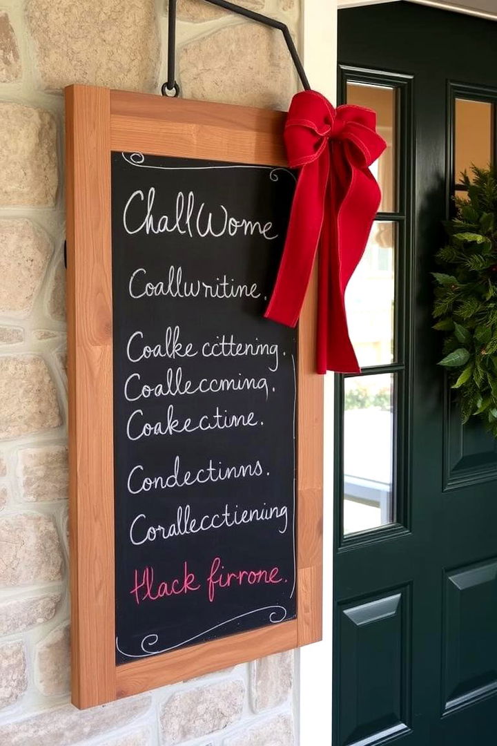 Interactive Chalkboard Panels - 22 Spring Front Door Decor Ideas