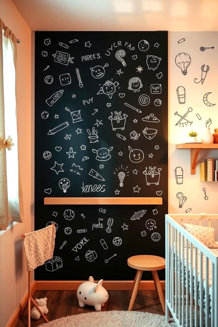 Interactive Chalkboard Walls - 22 Nursery Wall Decor Ideas