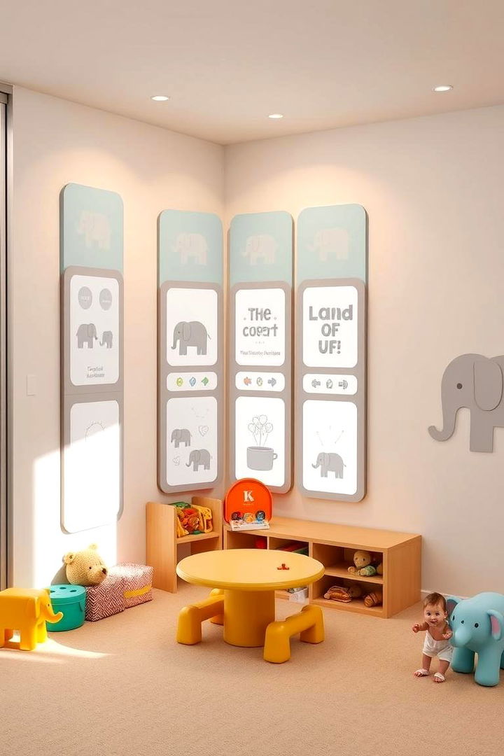 Interactive Learning Corners - 22 Elephant Nursery Ideas