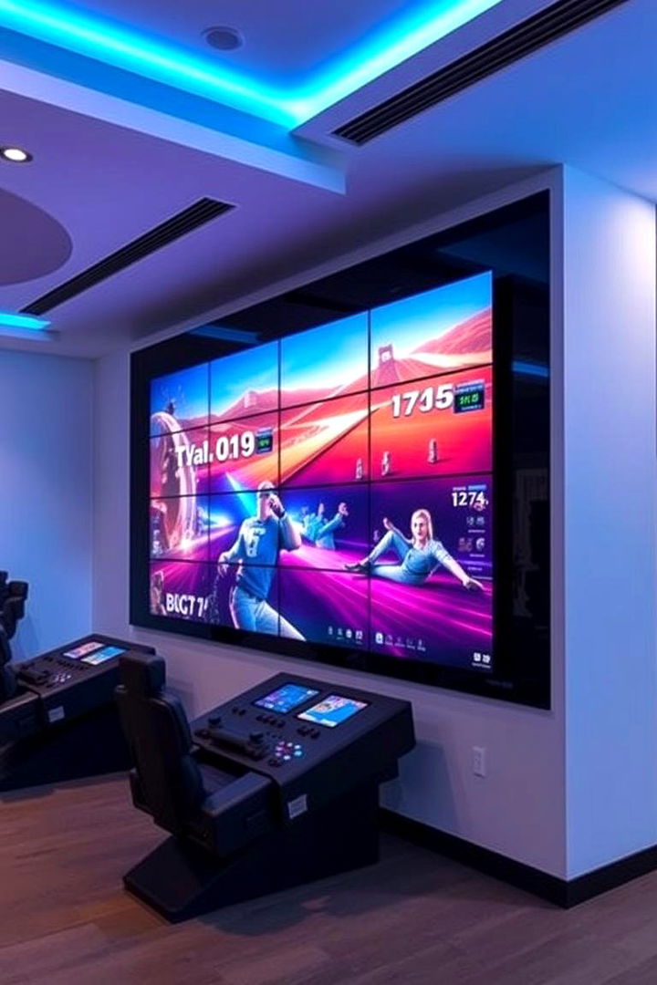 Interactive Media Wall - 22 Small Game Room Ideas