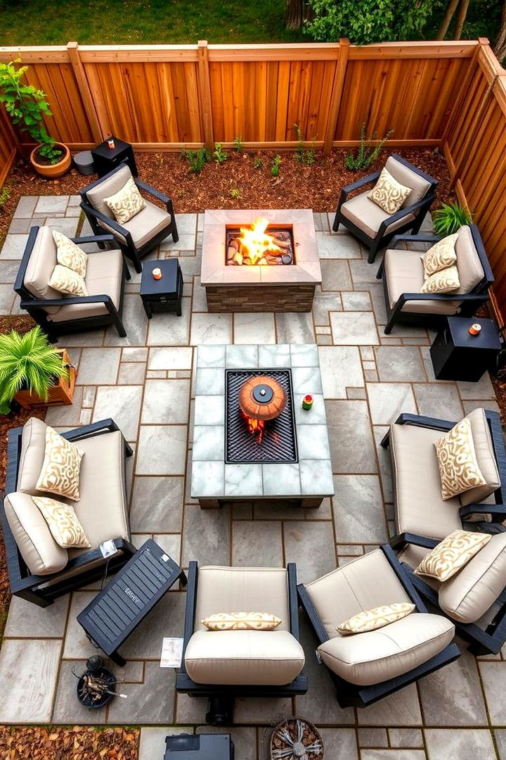 Interactive Multifunctional Setup - 22 Patio Ideas With Firepit