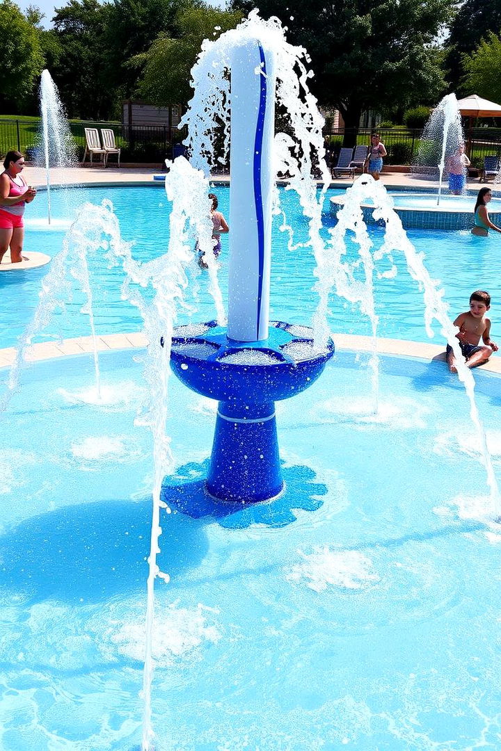 Interactive Playful Fountain Feature - 22 Pool Fountain Ideas