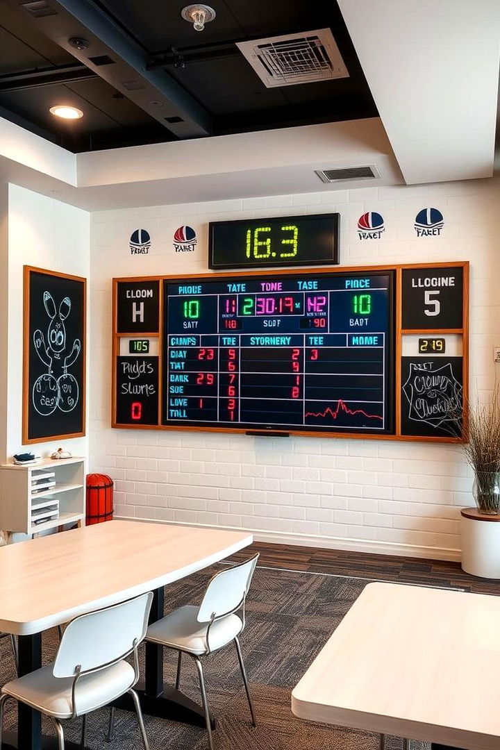 Interactive Scoreboard Design - 22 basketball room decor ideas