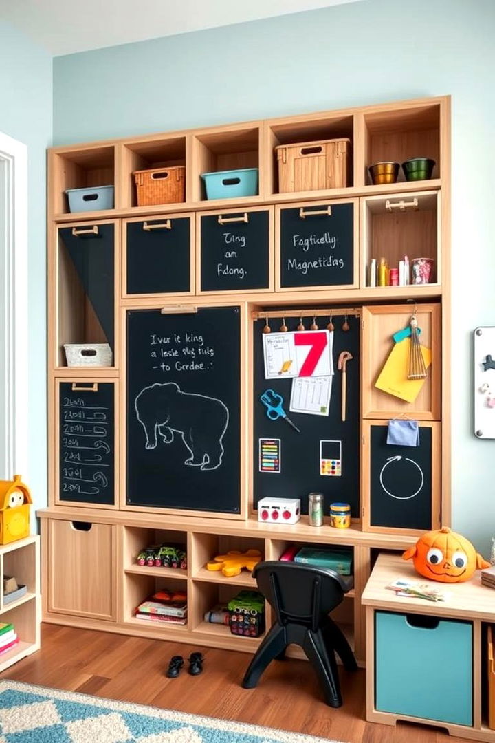 Interactive Storage Walls - 22 Playroom Storage Ideas