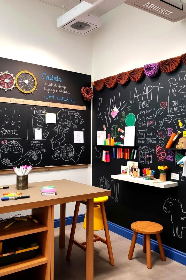 Interactive Wall Art Studio - 22 Teen Hangout Room Ideas