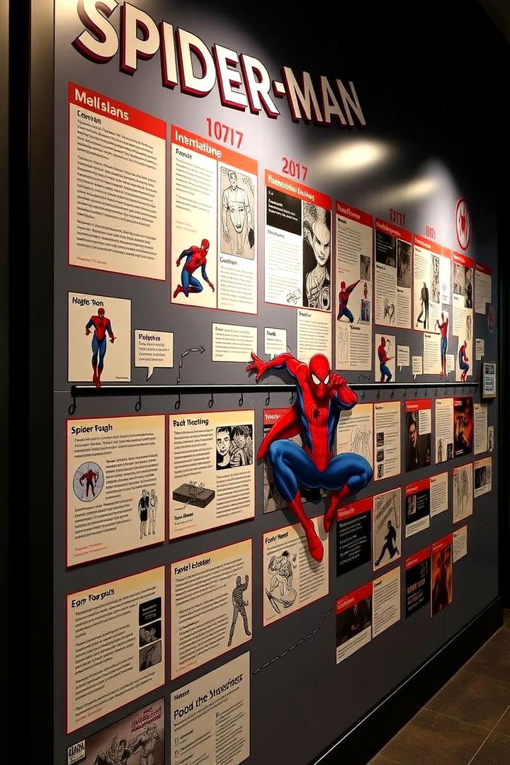 Interactive Wall Timelines - 22 Spiderman Room Decor Ideas