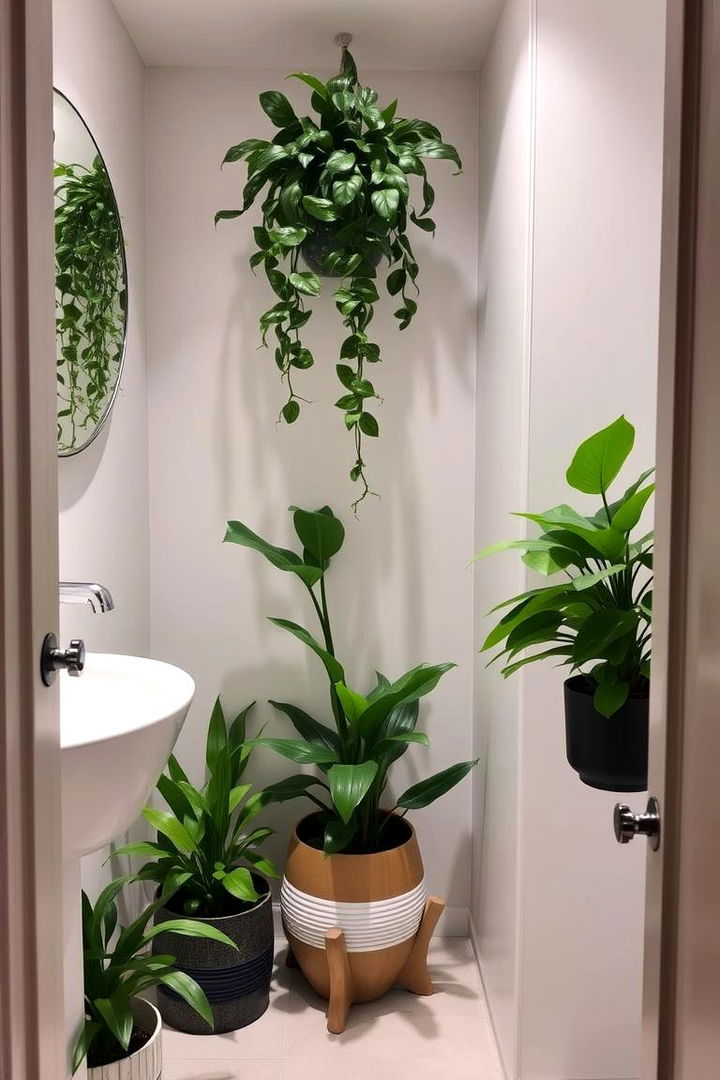 Interior Plant Accents - 22 Small Ensuite Design Ideas
