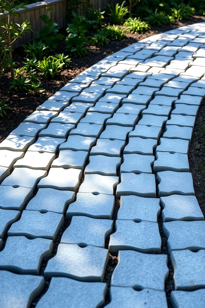 Interlocking Patterns - 22 Stepping Stone Walkway Ideas