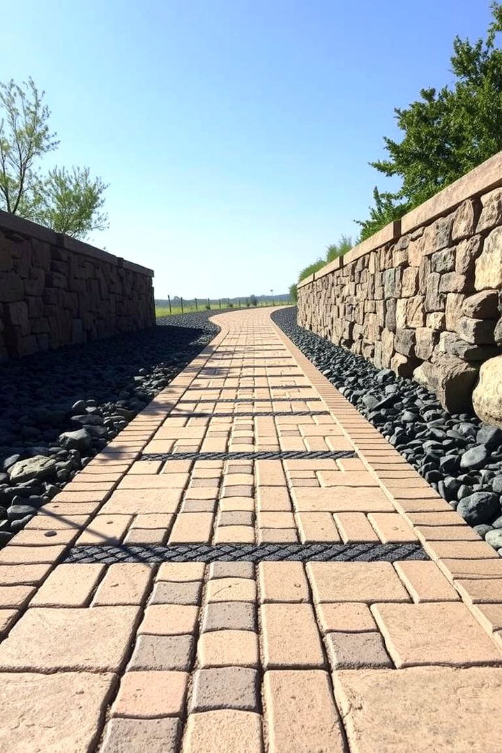 Interlocking Paver Concepts - 22 Black River Rock Landscaping Ideas