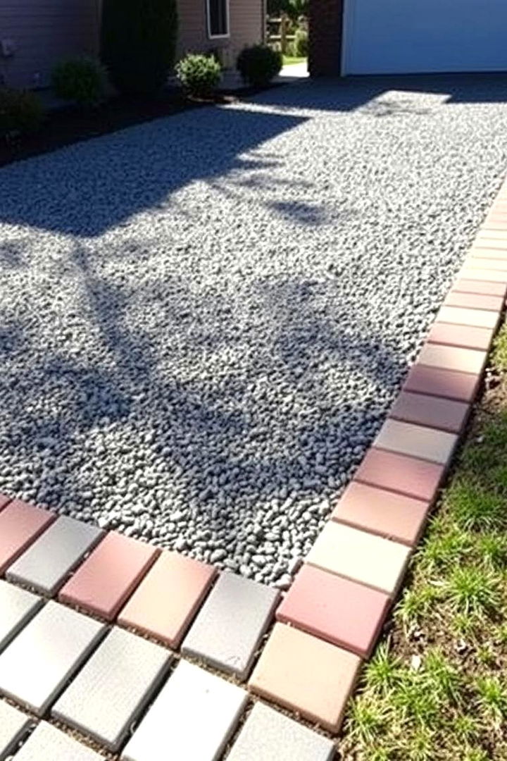 Interlocking Paver Frames - 22 Gravel Driveway Edging Ideas