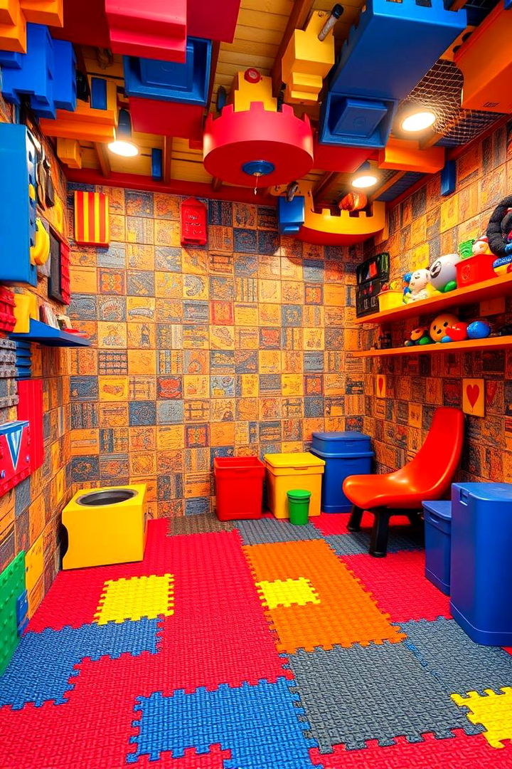 Interlocking Rubber Tiles - 22 Man Cave Flooring Ideas