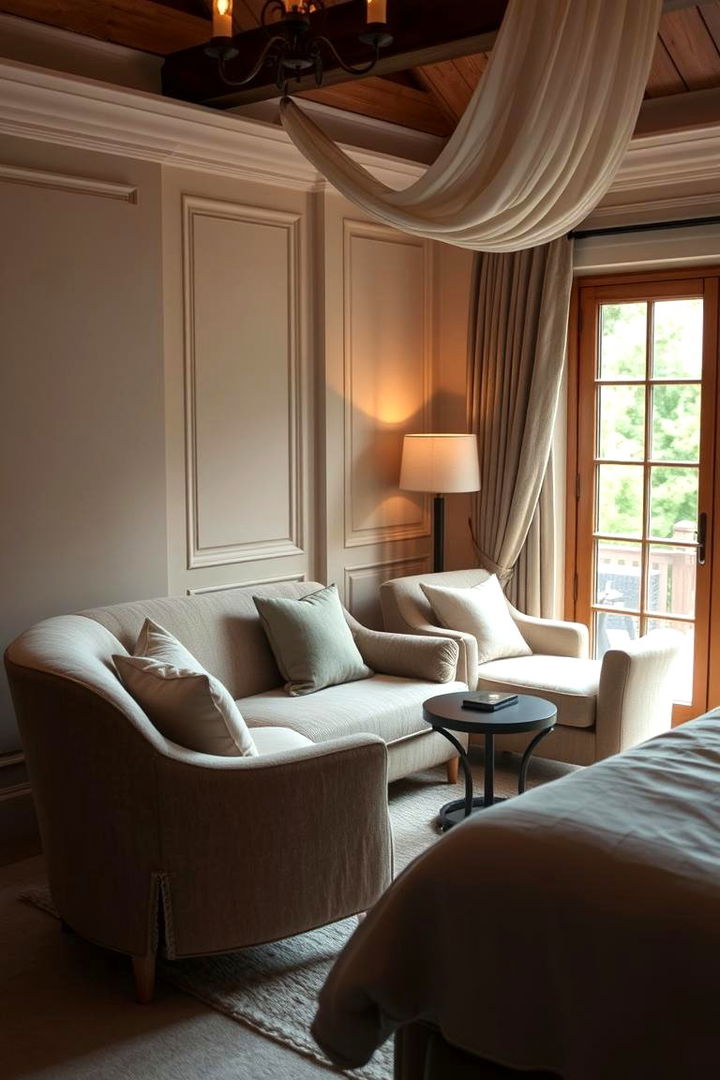 Intimate Seating Nook - 22 romantic bedroom ideas