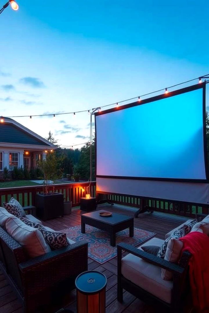 Intimate Under Deck Movie Screening Area - 22 Under Deck Ideas