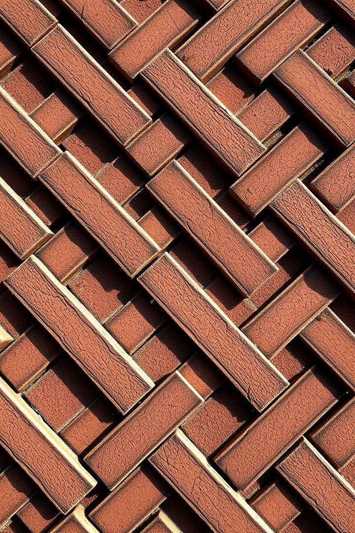 Intricate Brick Geometry - 22 herringbone brick patio designs