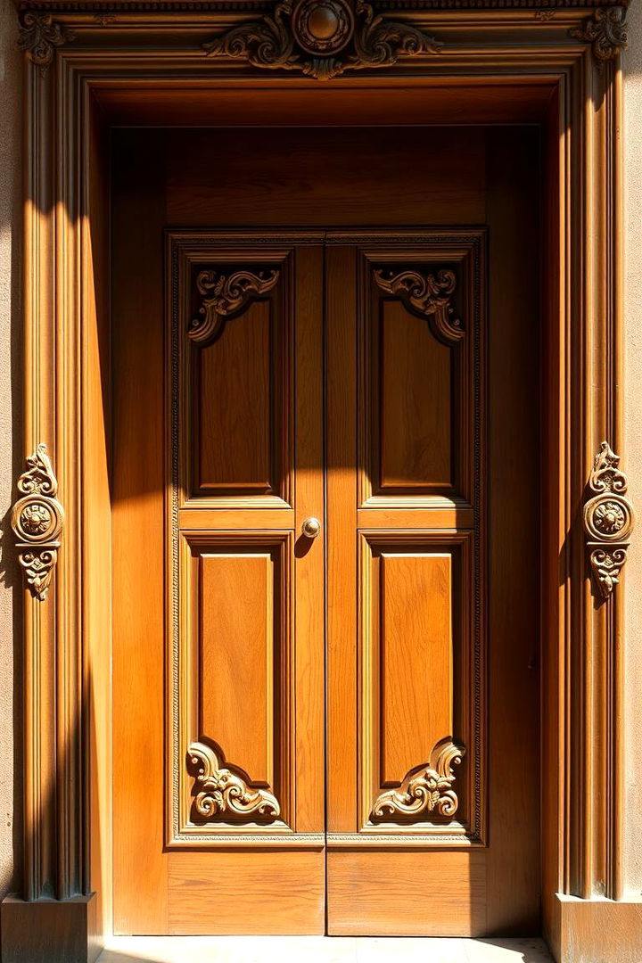 Intricate Carved Designs - 22 Exterior Door Trim Ideas