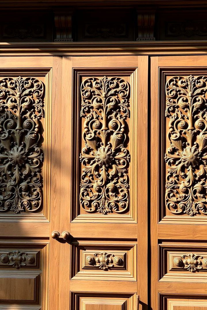 Intricate Carved Exterior Panels - 22 Exterior Wainscoting Ideas