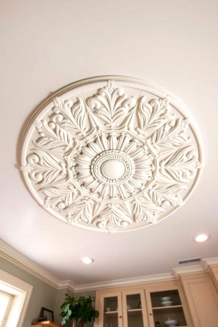 Intricate Ceiling Medallions - 22 Victorian Kitchen Ideas