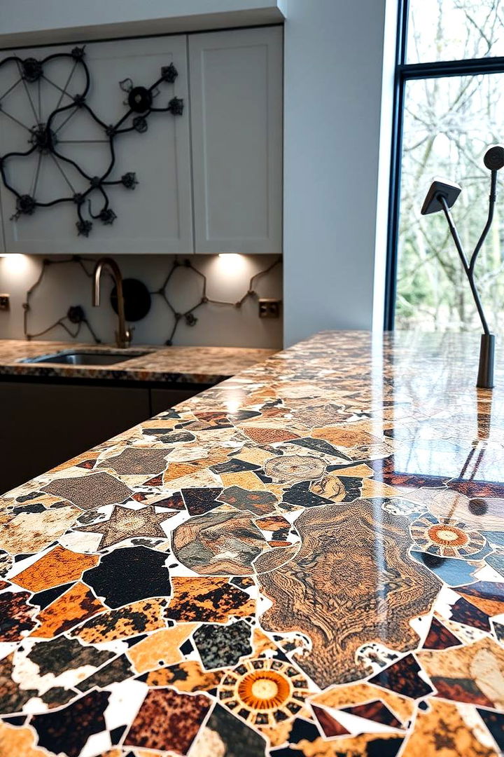 Intricate Countertop Patterns - 22 Maximalist Kitchen Decor Ideas