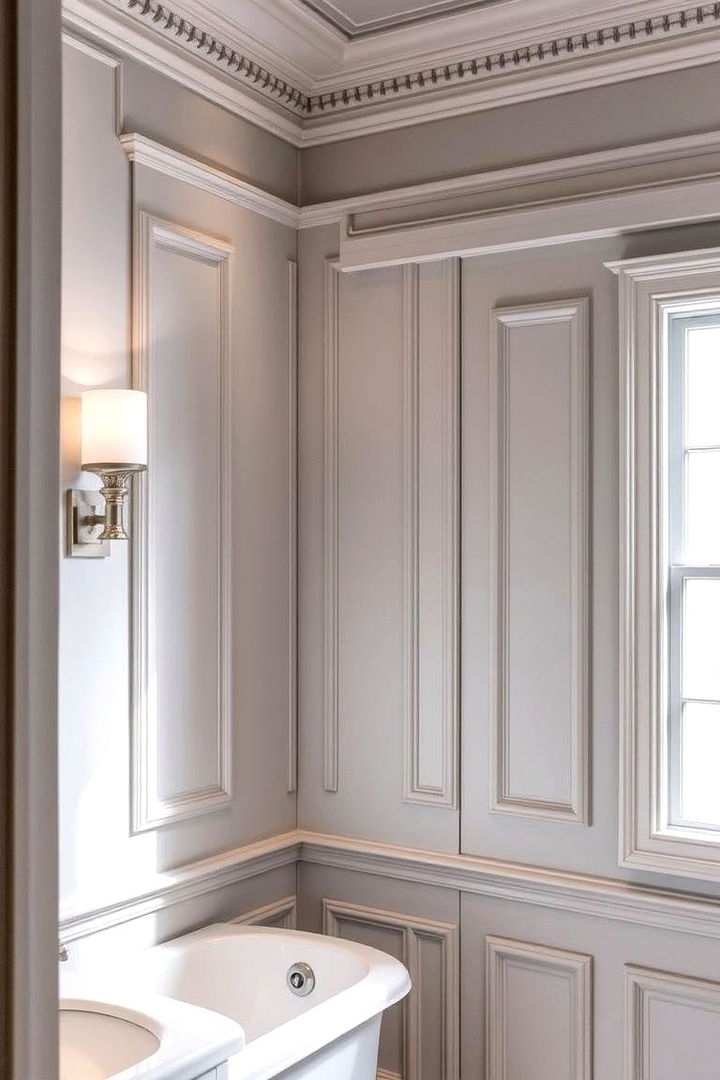 Intricate Details and Molding - 22 Grey and White Bathroom Ideas