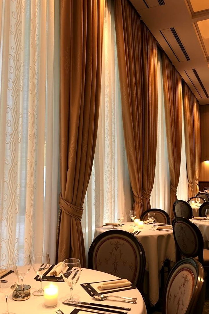 Intricate Embroidery for Sophisticated Accents - 22 Dining Room Curtain Ideas