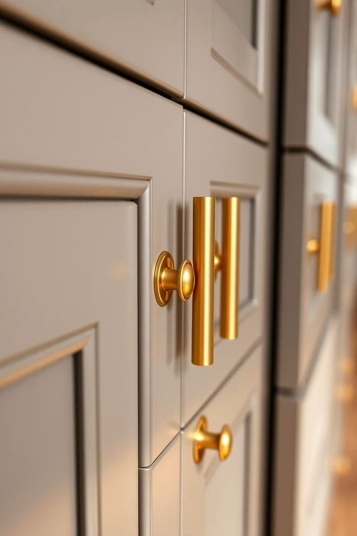 Intricate Gold Hardware - 22 Gold Bathroom Ideas