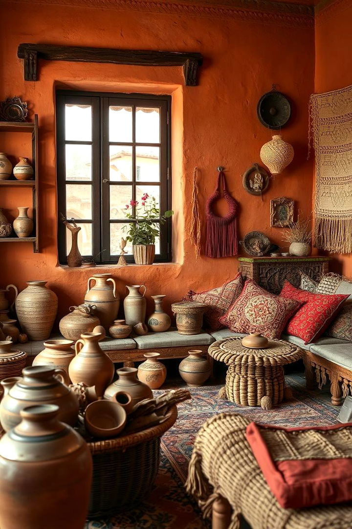 Intricate Handmade Details - 22 terracotta living room ideas
