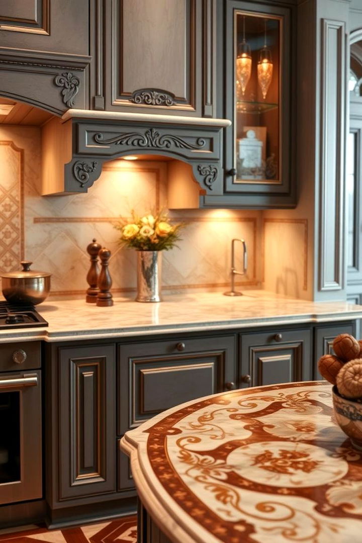 Intricate Inlaid Details - 22 Art Deco Kitchen Ideas