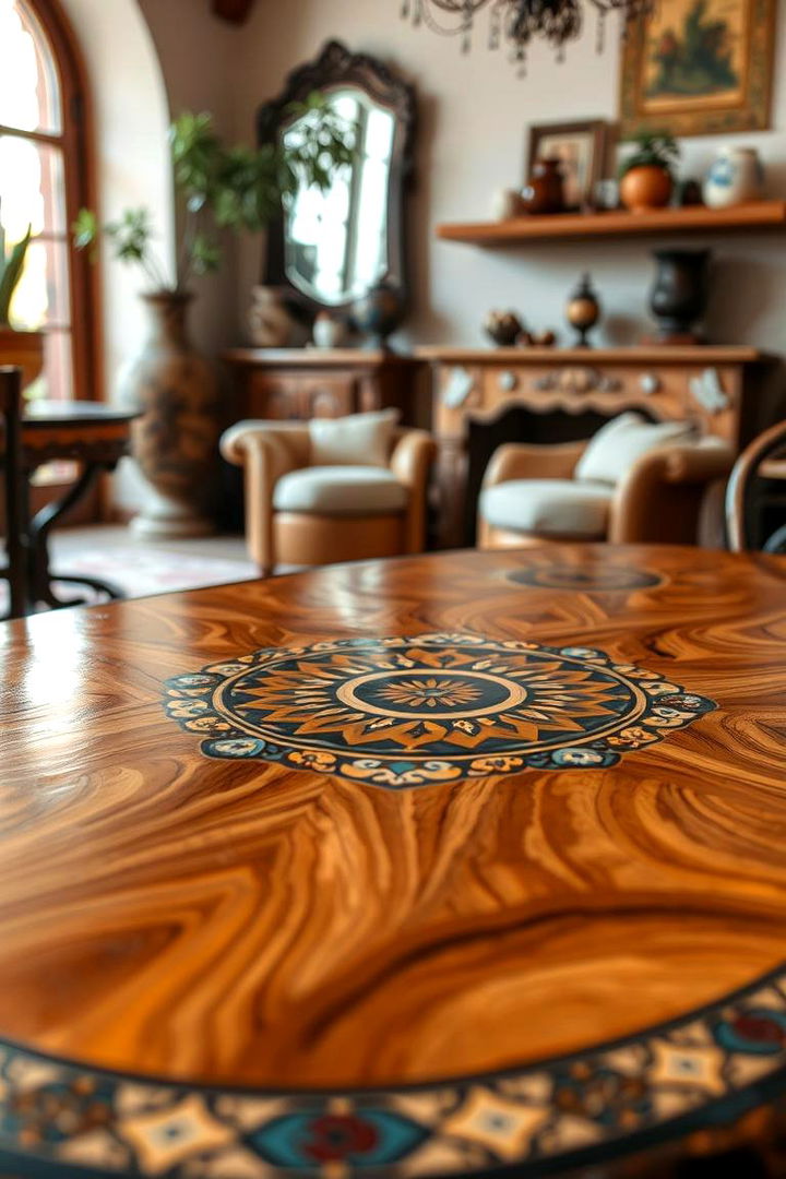 Intricate Inlay Designs - 22 Tuscan Living Room Ideas