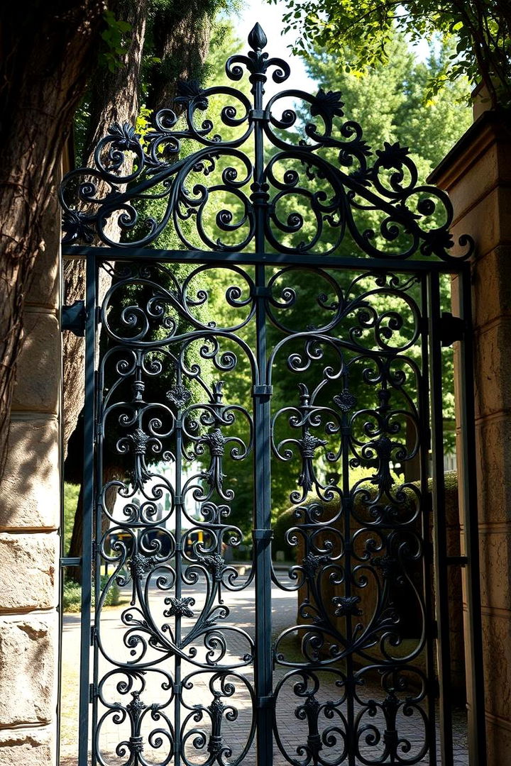 Intricate Iron Gates - 22 Victorian Front Garden Ideas